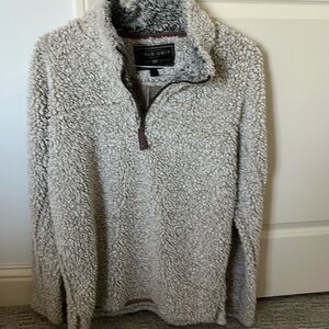 True Grit half zip fuzzy pullover